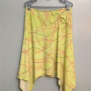 I.E. Asymmetrical Yellow Print Women's Skirt